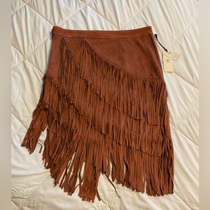 Idyllwind by Miranda Lambert tan fringe skirt